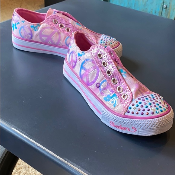 Skechers Other - Skechers Twinkle Toes Shoes, peace symbols